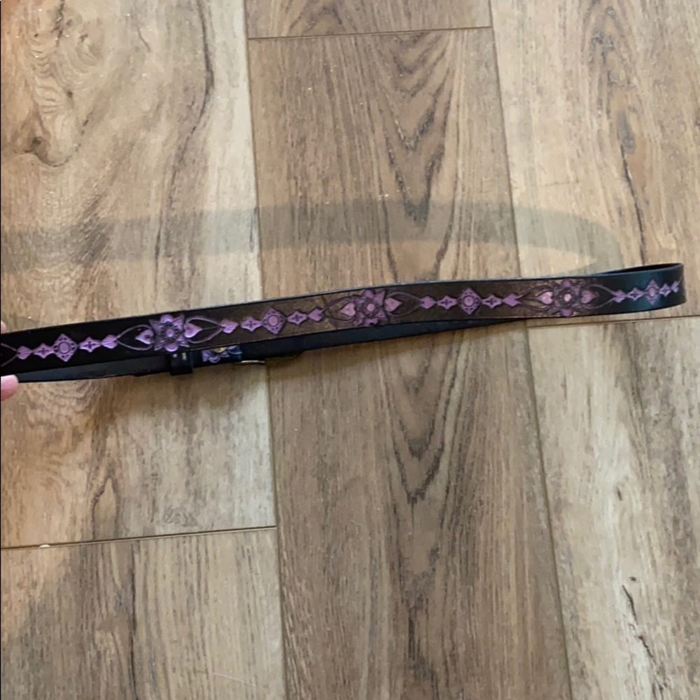 Black leather belt - Picture 3 of 4